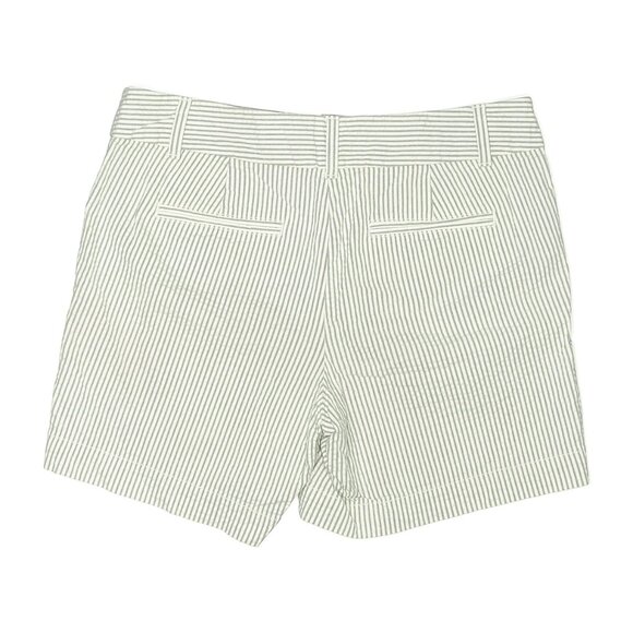 Ann Taylor LOFT Outlet 6" Inseam Seersucker Striped Khaki Stripe Shorts Bottom - Picture 2 of 3